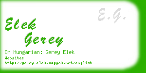 elek gerey business card